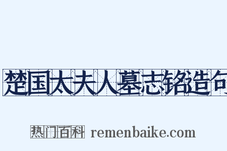 楚国太夫人墓志铭造句是什么意思的图片